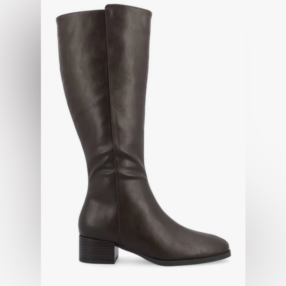ELEGANT JOUNEE COLLECTION DEVRI KNEE‎ HIGH BOOTS IN VEGAN LEATHER